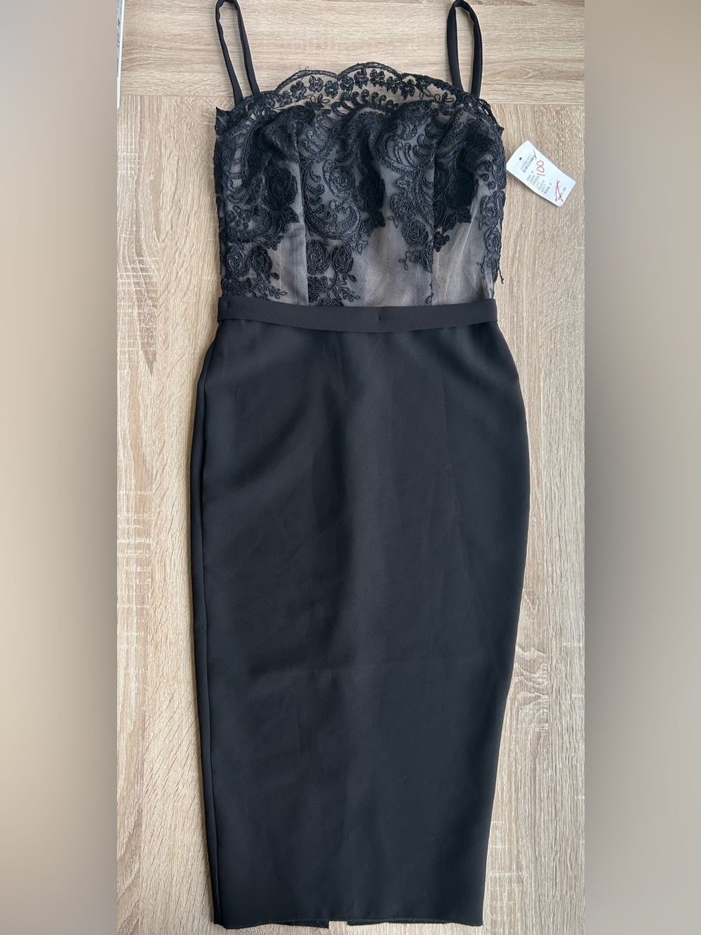 Jessica Angel Black Lace Bodice Midi Dress 2